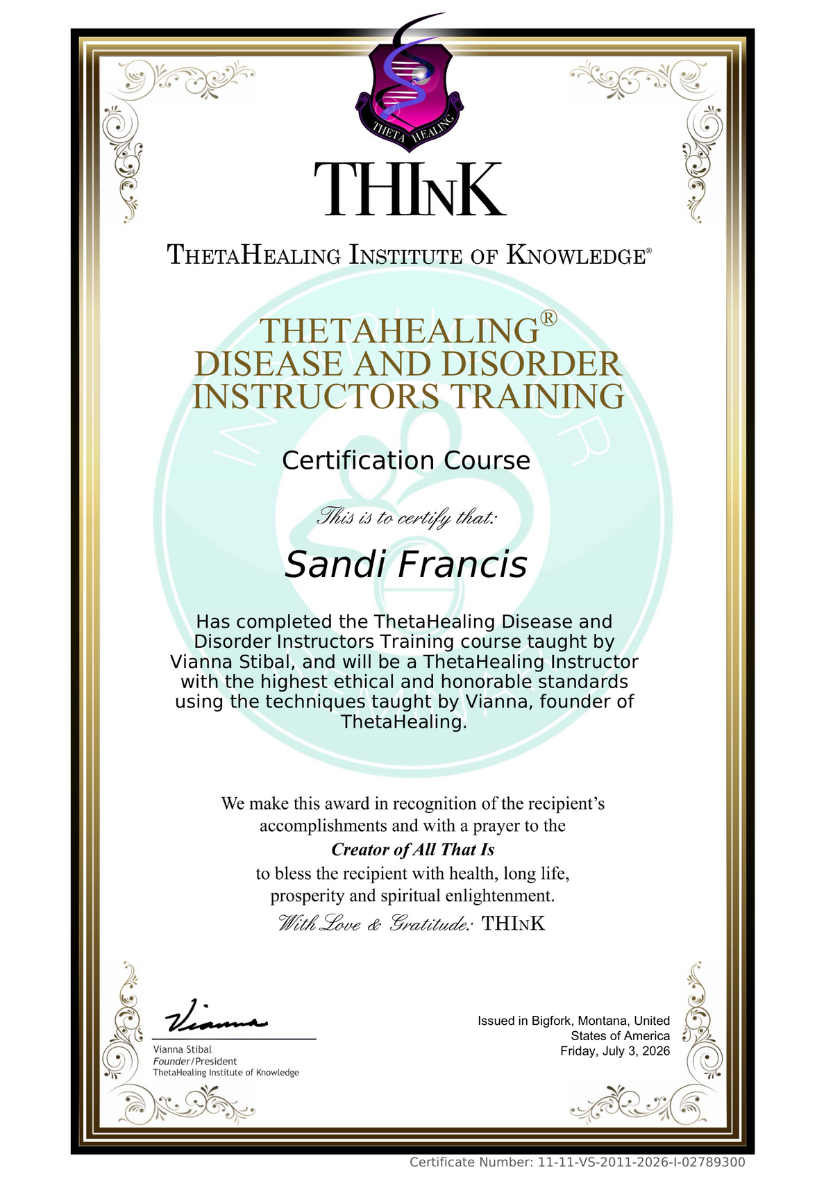 Certificate