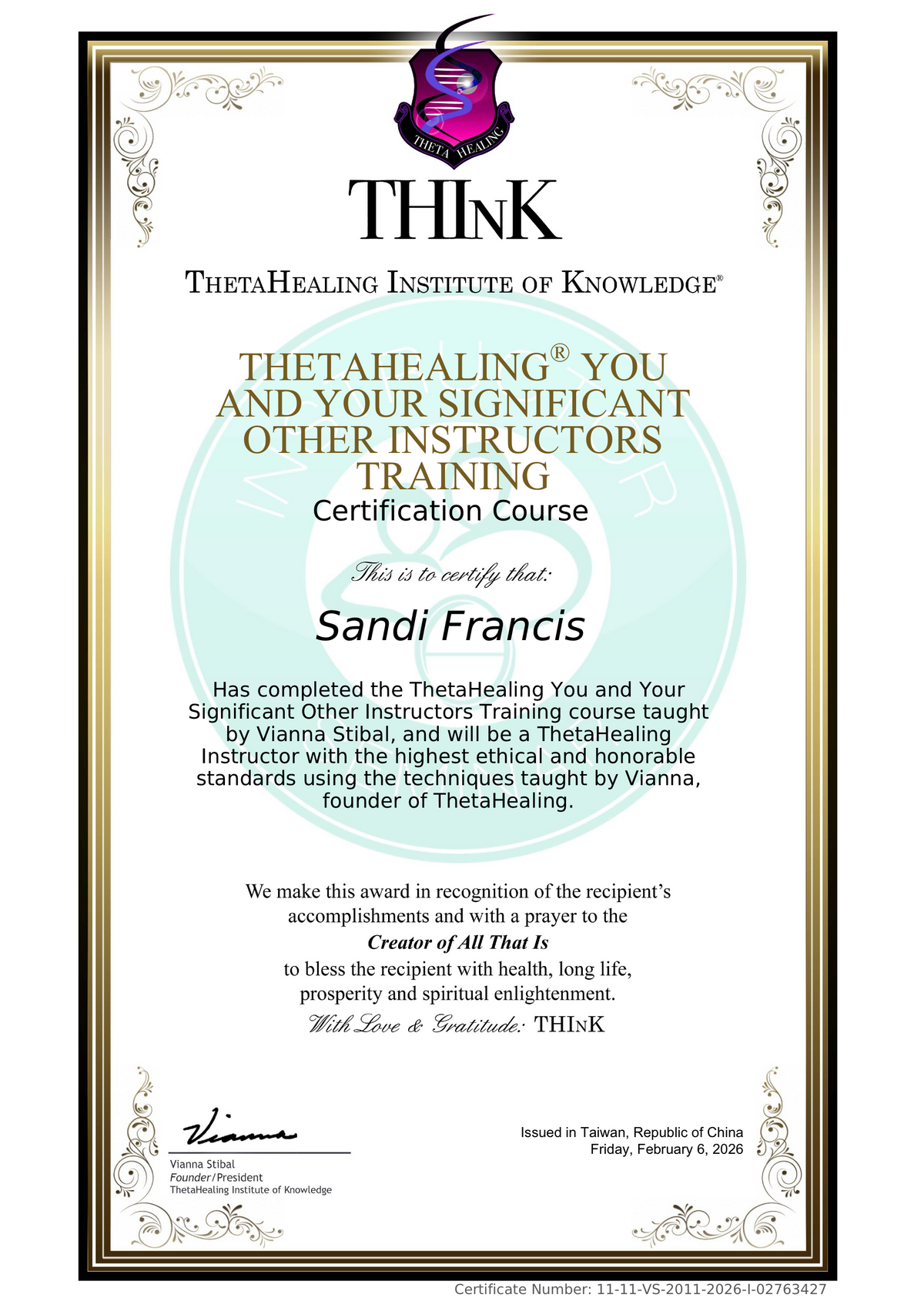 Certificate